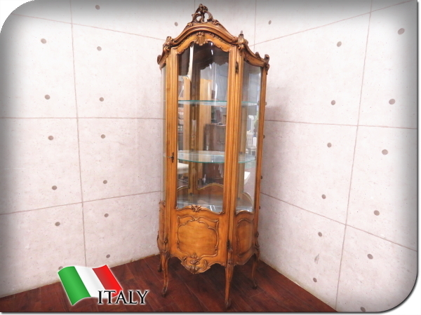 限定セール，新作登場 展示品 Italia/イタリア最高級 彫刻/レリーフ ロココ様式 クラシック 鍵付き キャビネット/飾り棚 150万 smm58k(飾り棚)｜売買されたオークション情報、yahooの商品情報をアーカイブ公開 - オーク 飾り棚