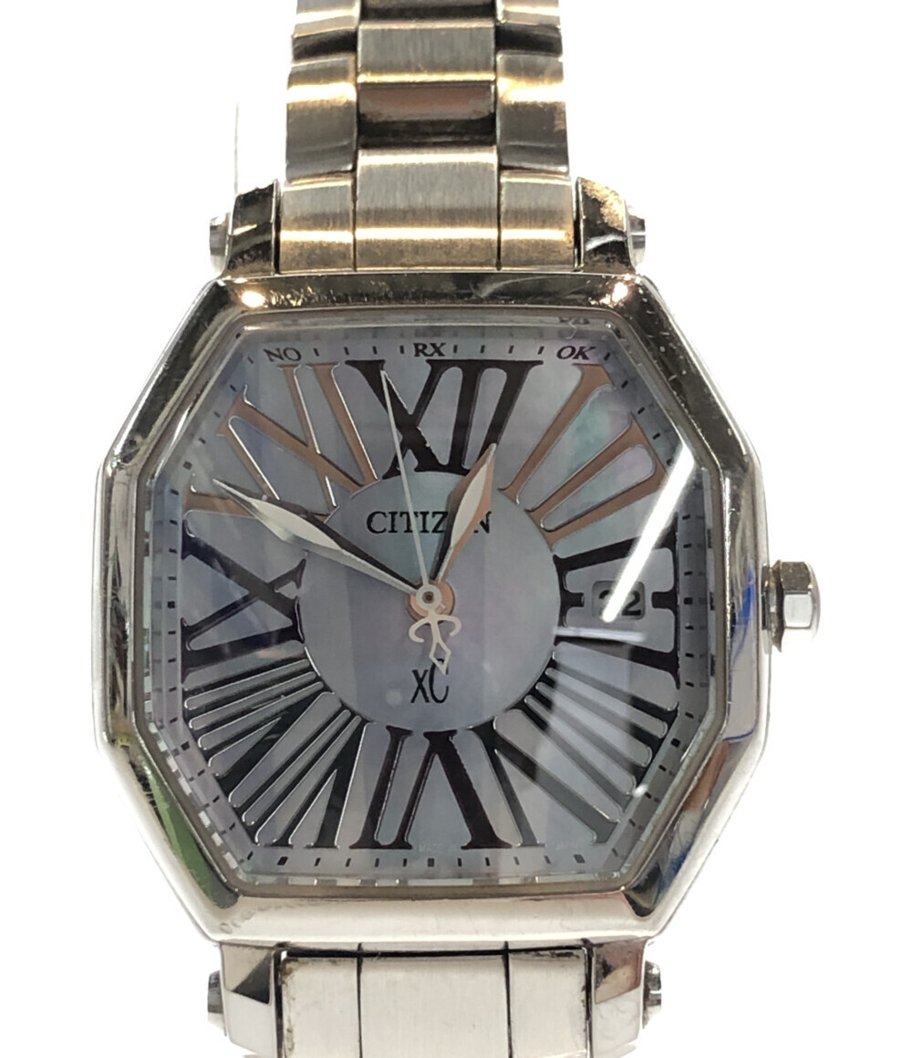 1円スタート】 シチズン 腕時計 クロスシー ソーラー シェル H010  
