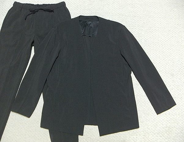 ADAM ET ジャケット ノーカラージャケット &frasl; レディース ROPE'（アダムエロペ） メンズ セットアップ対応 オム) ロペ エ HOMME(アダム ROPÉ ROPE'（アダムエロペ）の「ノーカラー （ブラック（01））