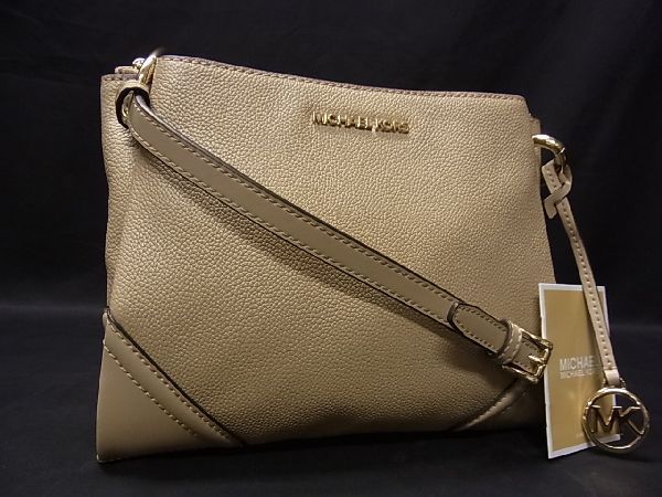 高品質 1円 極 MICHAEL KORS マイケルコース レザー ゴールド金具 ショルダーバッグ 斜め掛け 肩掛け レディース ベージュ系 X6905Bオ(女性用)｜売買されたオークション情報、yahooの商品情報をアーカイブ 女性用