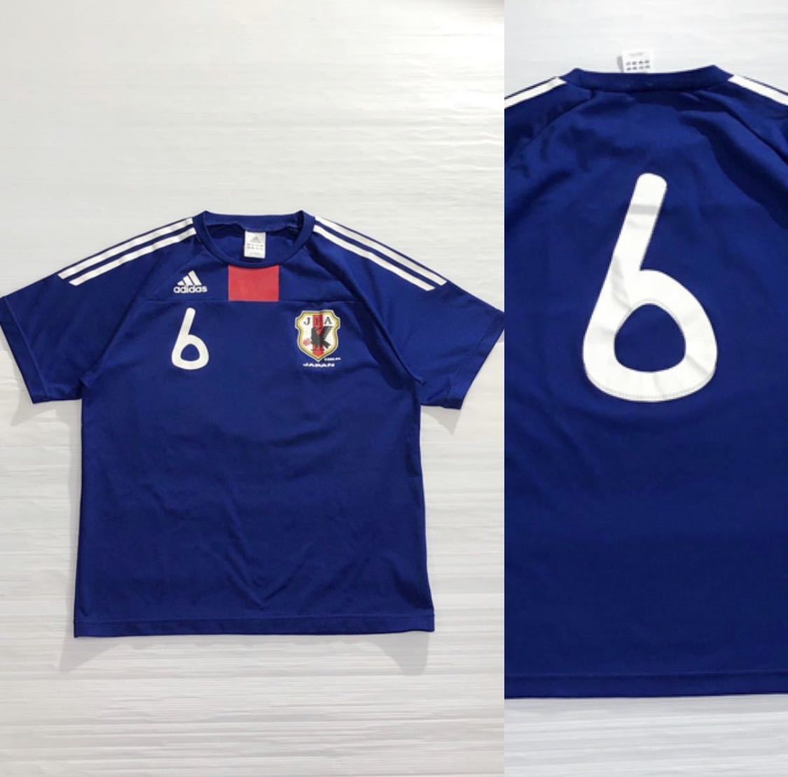 500 Adidas アディダス 南アフリカワールドカップ サッカー 日本代表 背番号6 レプリカ ユニフォーム ブルー M 日本 売買されたオークション情報 Yahooの商品情報をアーカイブ公開 オークファン Aucfan Com