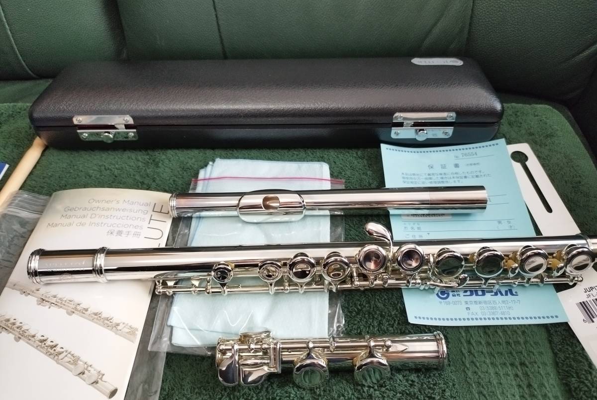 【美品】Jupiter フルート　JFL-503E Eメカ　ジュピター　付属品多 Jupiter◇【動作確認済み】フルート/Jupiter/JFL-503E/Eメカ/銀メッキ