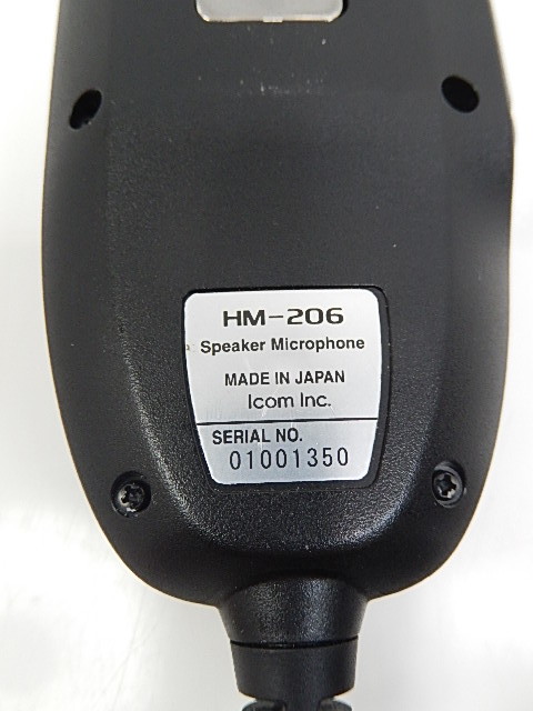 アイコム HM-206 コマンドマイク HM-206 スピーカーマイクロホン(コマンドマイク)