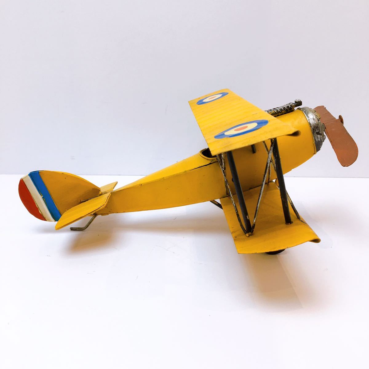 中古】当時物 ブリキ おもちゃ ビー プレイン 複葉機 ブリキ製 飛行機 
