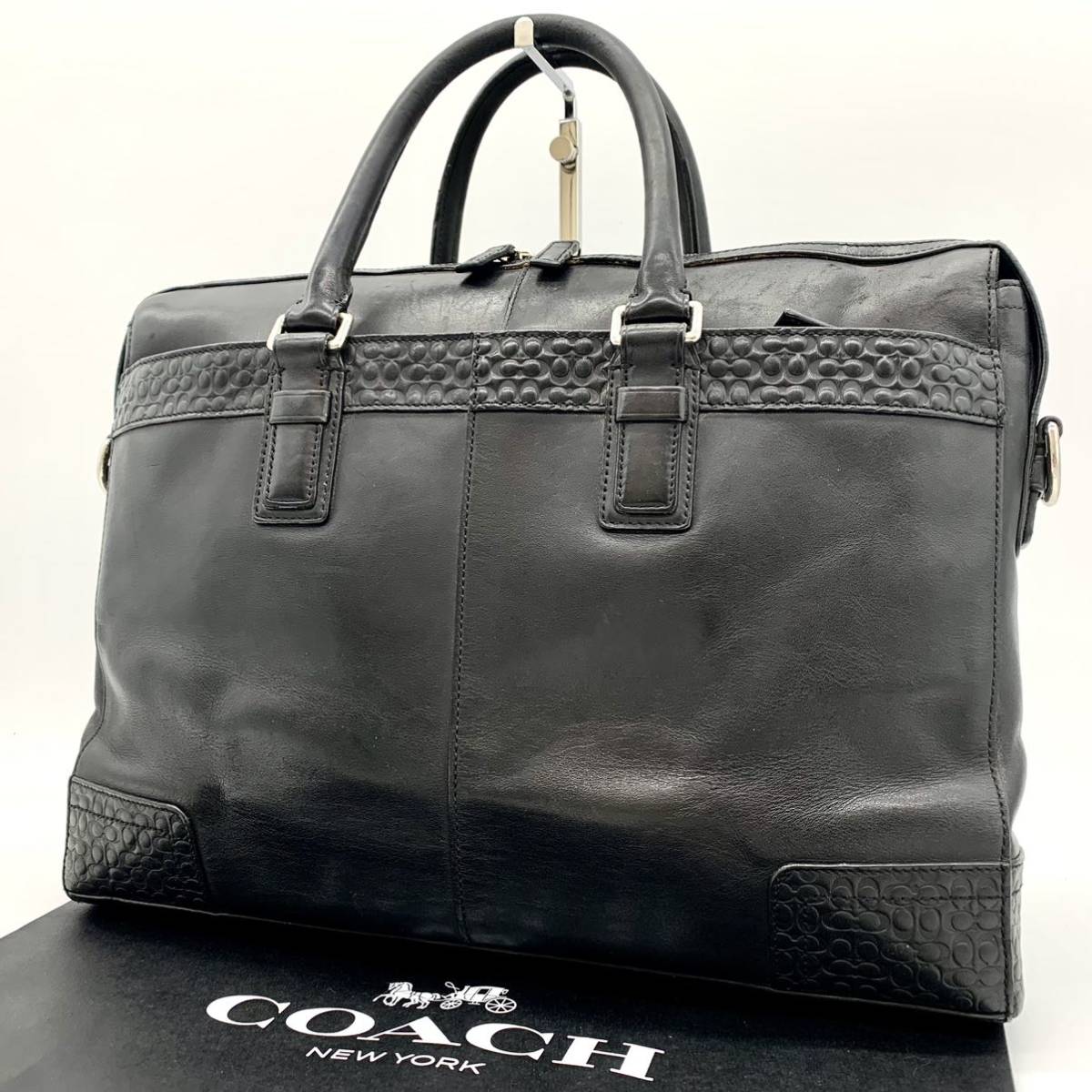 1円【極美品】COACH コーチ ビジネスバッグ ブリーフケース トート 