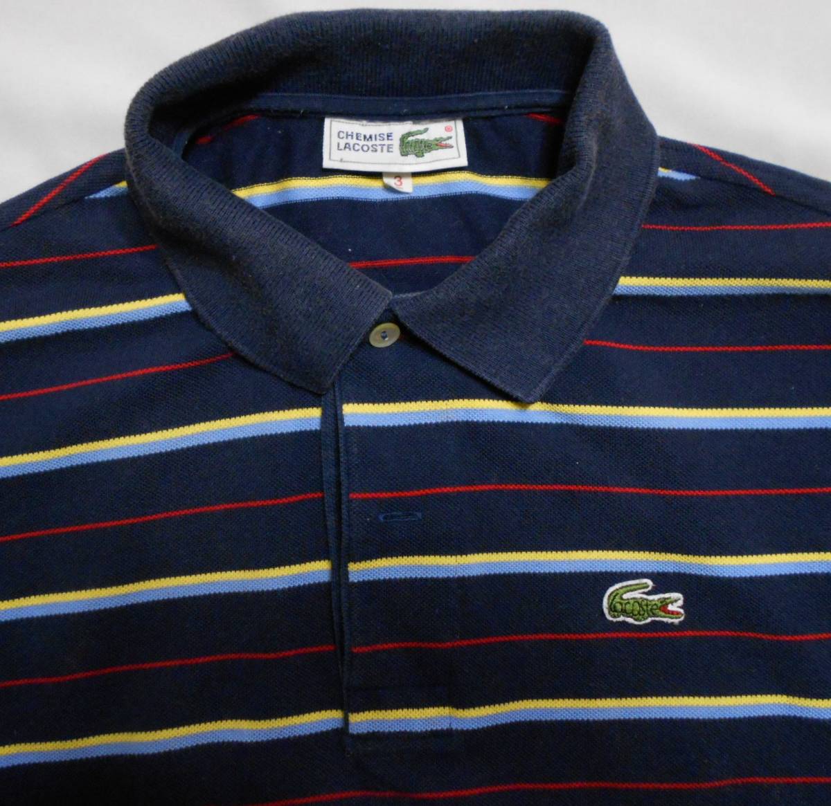 ラコステ【LACOSTE】darkblue ボーダー柄 ポロシャツ（3） 【公式通販】