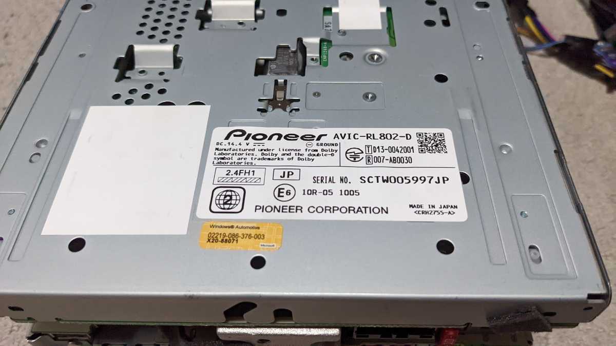 AVIC-RL802-D carrozzeria Pioneer SDナビ 動作保証付き⁄⁄Pioneer 地