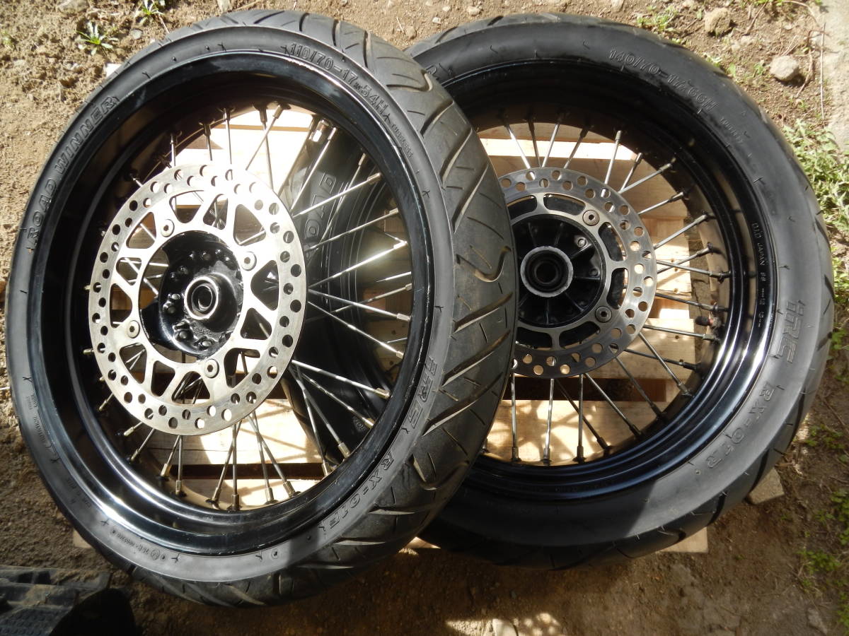 DR250S SJ44A モタードホイール タイヤ フロント TAKASAGO 大人気