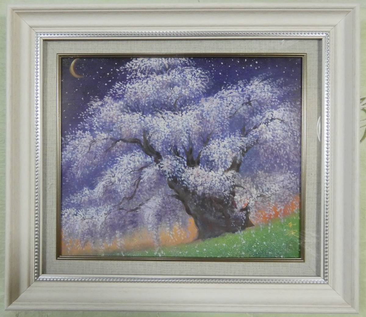 GINZA絵画館】荒谷直之介 油絵6号「少女」 共シール・日動シール
