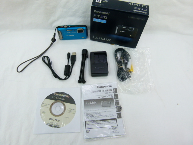 ◆◆Panasonic パナソニック◆LUMIX ルミックス DMC-FT20 防水防塵カメラ ブルー◆USED品 M8874 LUMIX Panasonic パナソニック ホワイト ボディ DMC-FH8