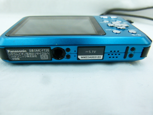 ◆◆Panasonic パナソニック◆LUMIX ルミックス DMC-FT20 防水防塵カメラ ブルー◆USED品 M8874 LUMIX Panasonic パナソニック ホワイト ボディ DMC-FH8