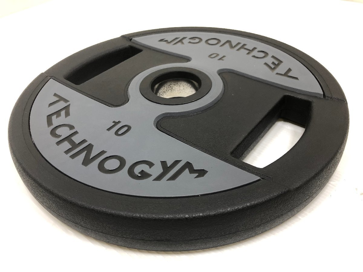 TECHNOGYM テクノジム ラバー プレート 10kg×2 総重量20kg 穴径50mm 筋 