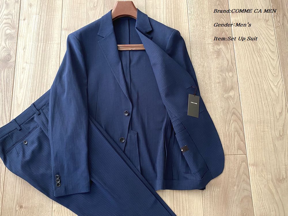 新品 COMME CA MEN コムサメン【TRABEST/トラベスト】ピンストライプ