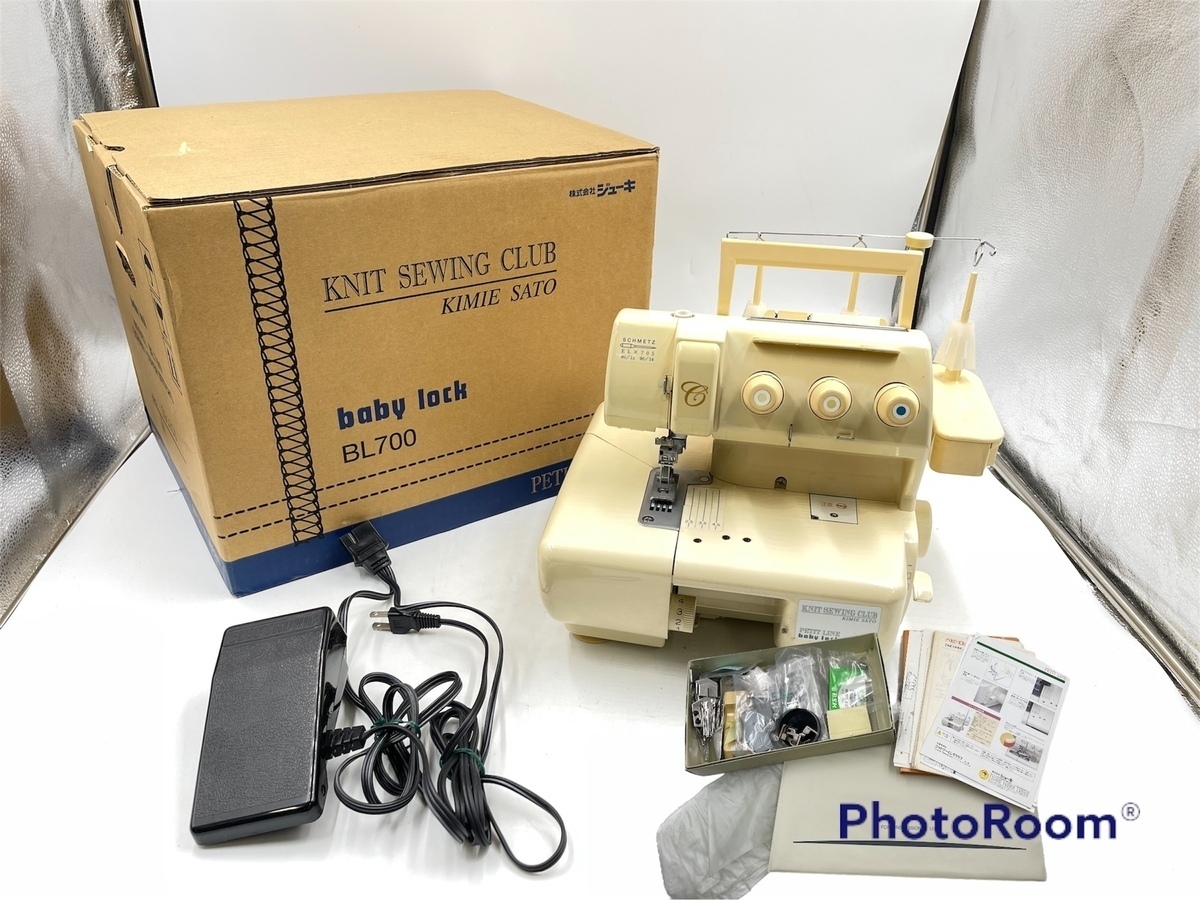 【豊富な，定番人気】 JUKI ジューキミシン PETIT LINE bebylock KIMIE SATO ジューキ 付属品あり ロックミシン ベビーロック 年代物 ハンドクラフト 通電確認済(ジューキ)｜売買されたオークション情報、yahooの商品情報を ジューキ