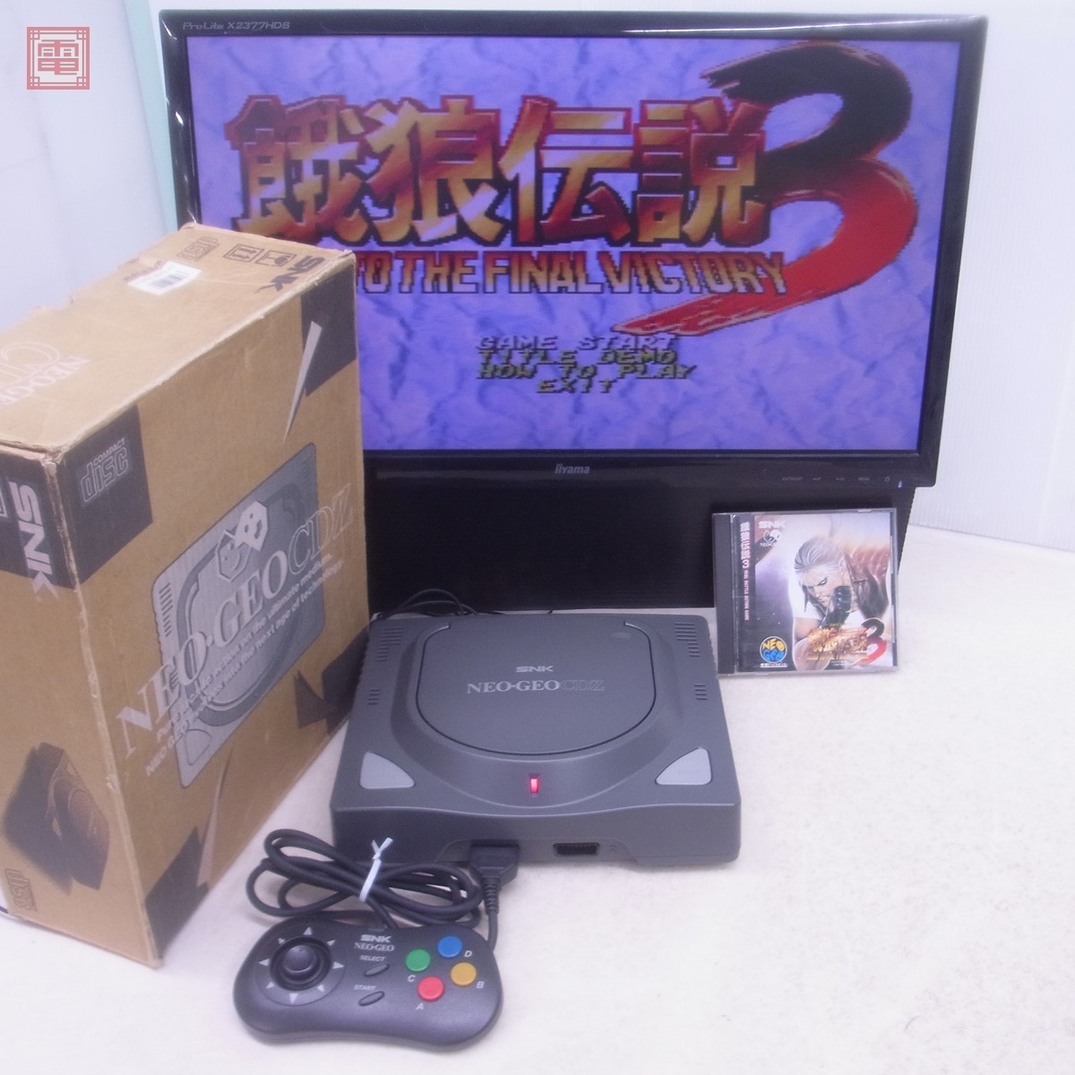 NG ネオジオCDZ 本体 CD-T02 NEOGEO エスエヌケイ SNK 箱説+ソフト付 