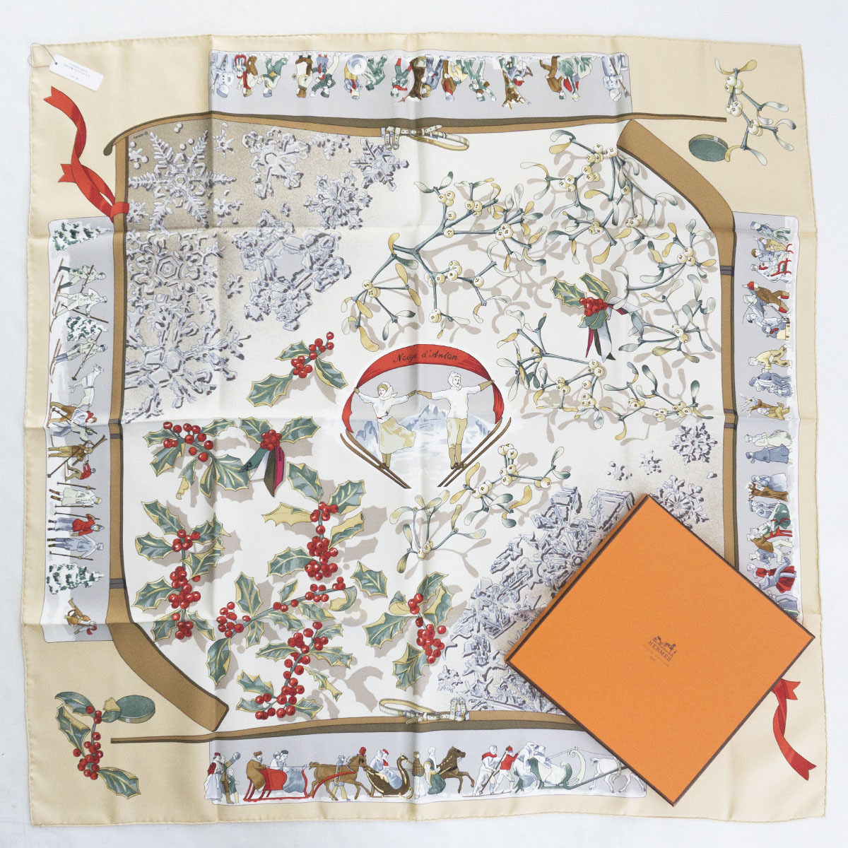 Neige スカーフ カレ90 Scarf エルメス 去年の雪 d