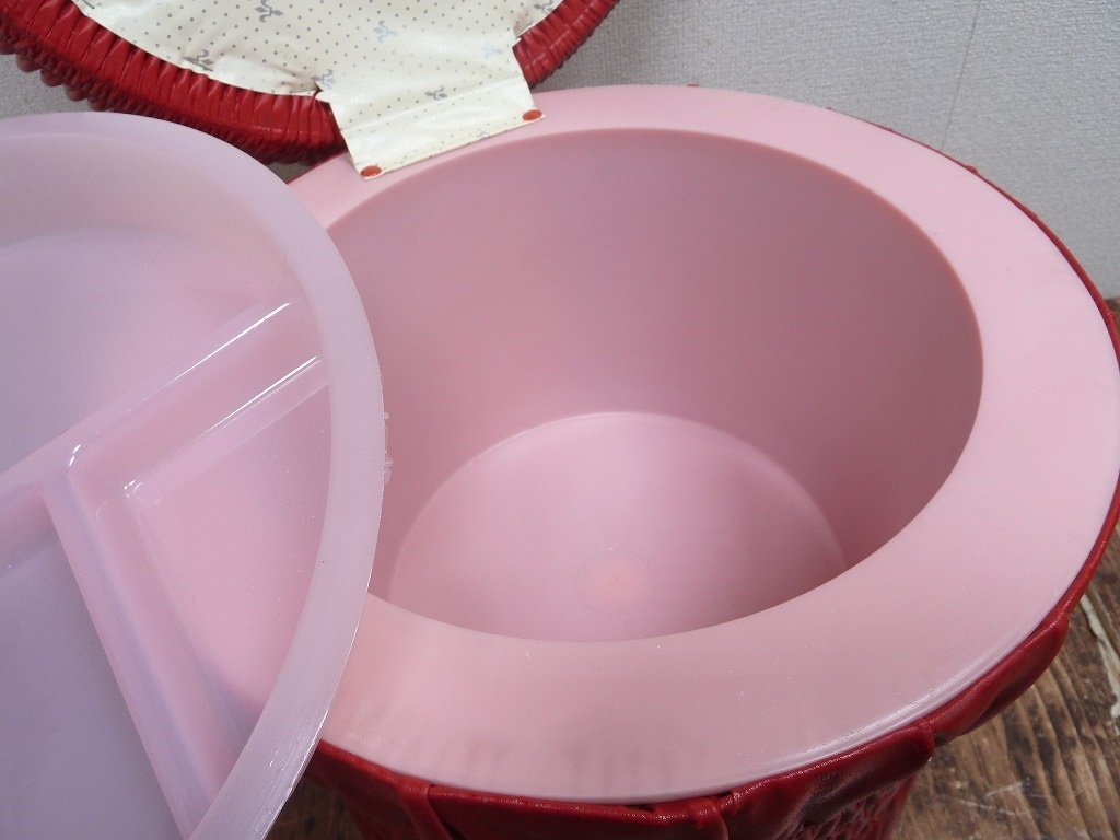 ☆BM)昭和レトロ キッチュ♪赤 ドレッサー チェア スツール 椅子 高さ