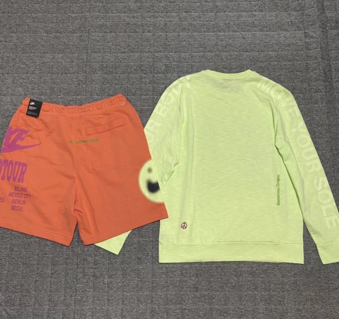 新品 NIKE NSW WORLD TOUR ナイキ ワールドツアー 上下 オレンジ系
