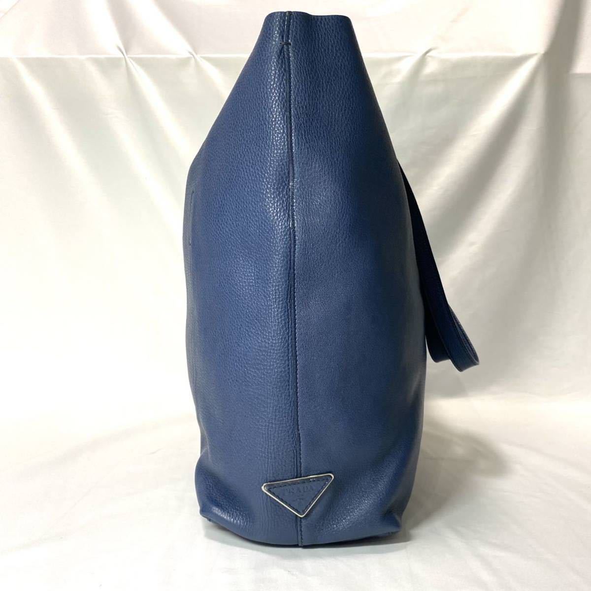 超希少/極美品✨プラダ リュック オールレザー 三角ロゴ 巾着 シルバー 