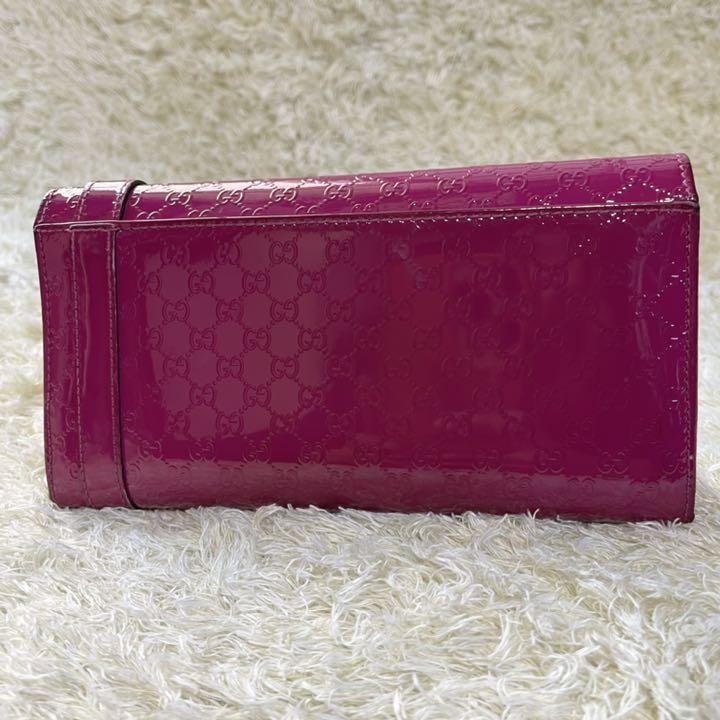 グッチ 【抜群の存在感】 GUCCI 長財布 ニース シマ マイクロGG 
