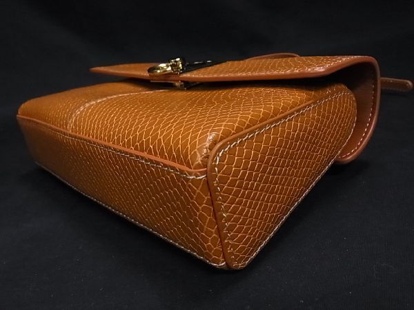 1円 ■極美品■ CAFUNE カフネ リザード型押しレザー 2WAY ワンハンドルバッグ ショルダーバッグ 肩掛け オレンジブラウン系 a0664QN - カフネ Cafuné 10周年を迎え、Cafuné／カフネ Taupe ショルダー