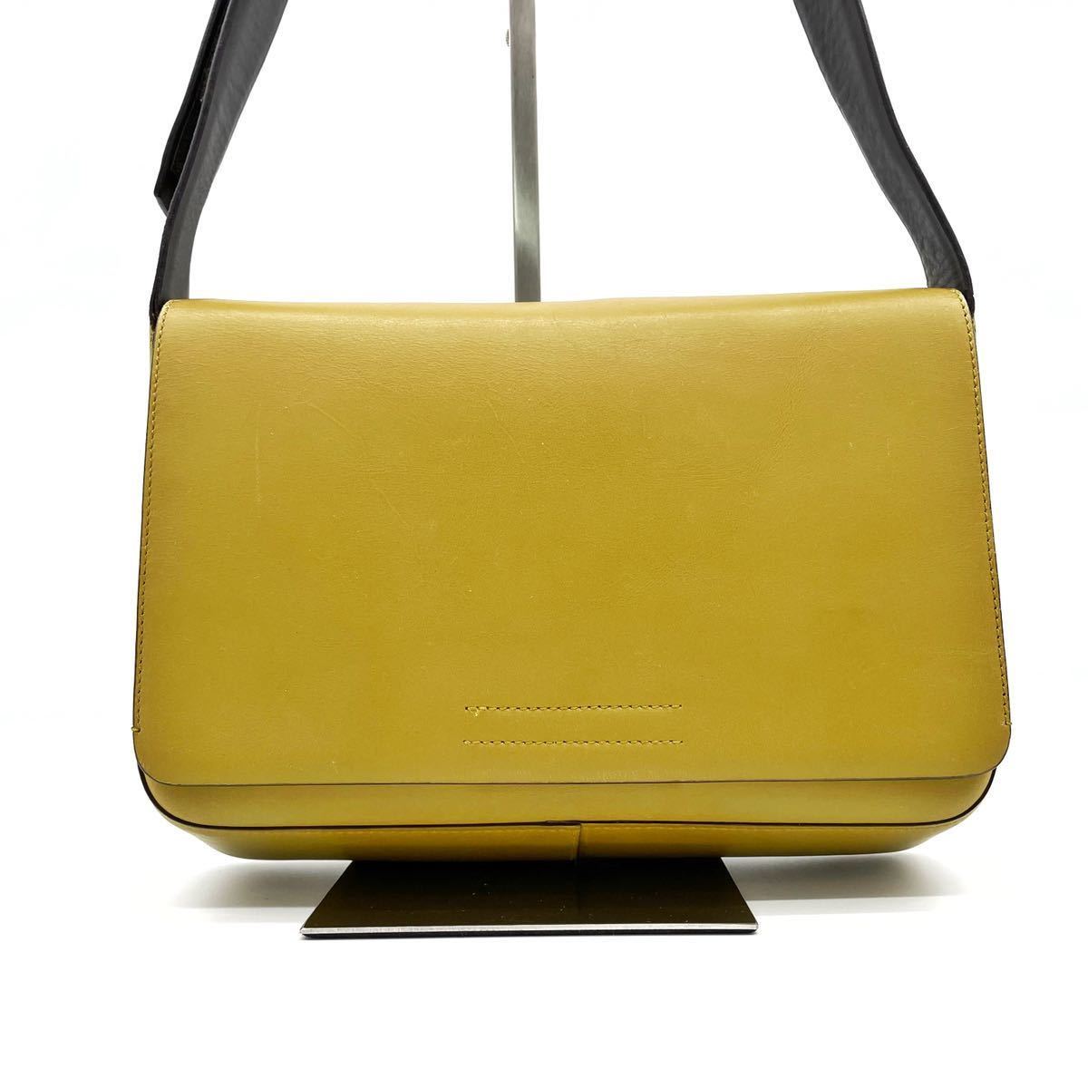 ○希少 極美品○PRADA プラダ 変形ボックス型 フラップ カーフレザー 