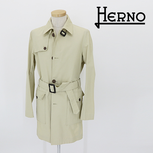HERNO ヘルノ トレンチコート 46サイズ ベージュ コットン 春秋 イタリア 1円スタート(Mサイズ)｜売買されたオークション情報 ...