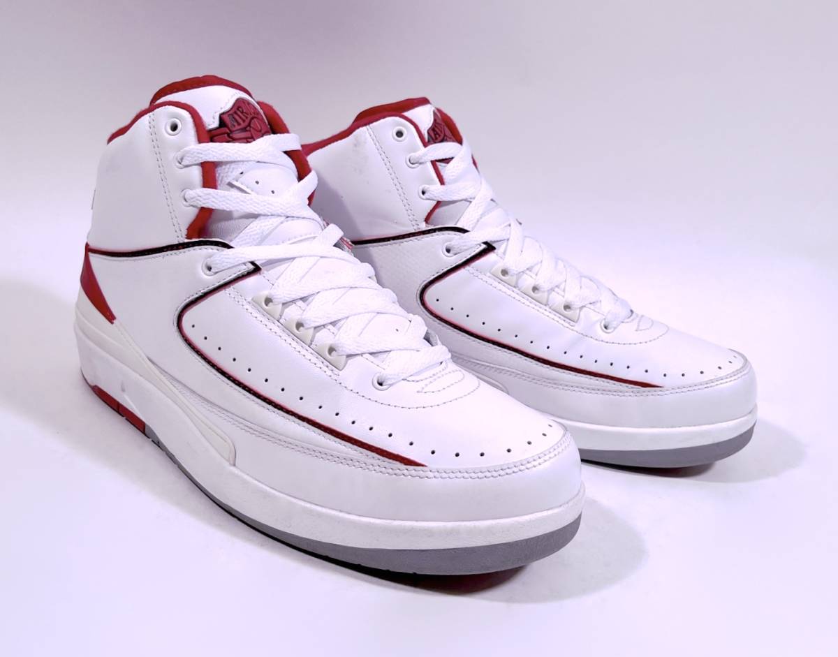 本物/2014年 NIKE AIR JORDAN2 RETRO 希少US9.5/27.5cm オリジナルカラーWHITE/VARSITY RED 1度使用のみ!新品に近い極上品!og off-white