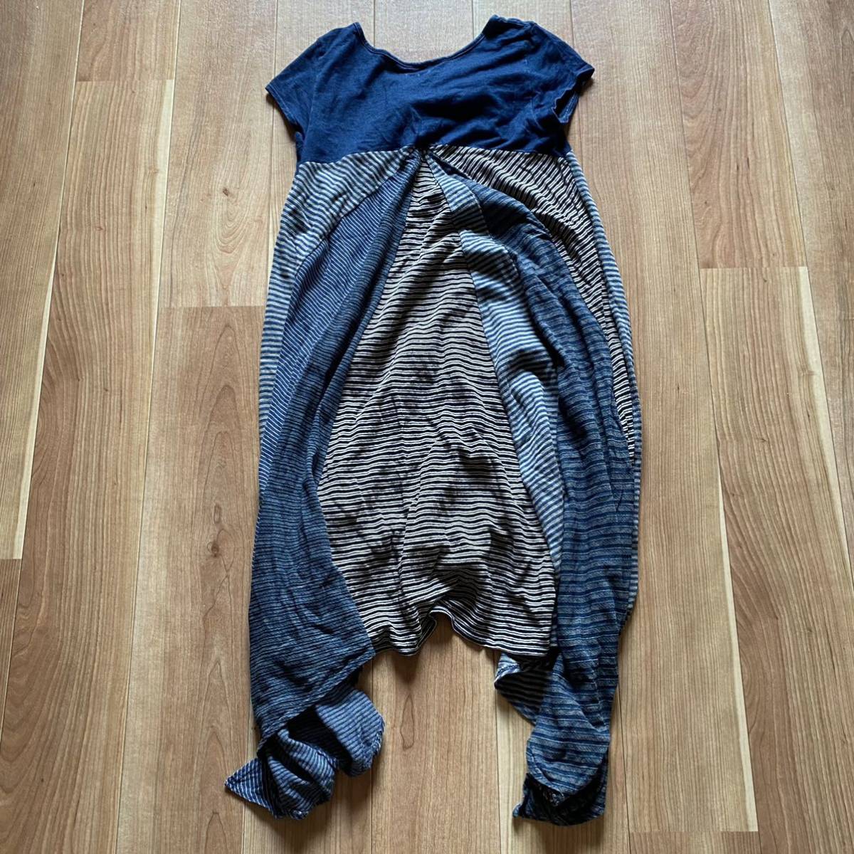 Kapital キャピタル ワンピース 藍染 インディゴ 切り替え ロングドレス ボーダー柄 柄 レディース Sサイズ 女性用 売買されたオークション情報 Yahooの商品情報をアーカイブ公開 オークファン Aucfan Com