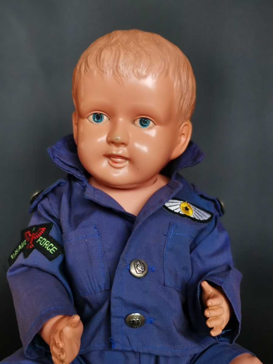 セルロイド ドール 47cm 日本製 ヴィンテージ パイロット 男の子 人形 
