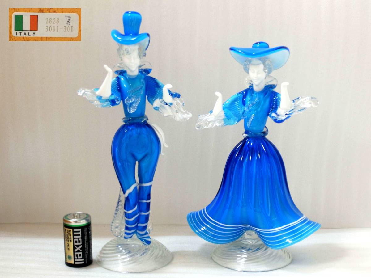 人形 ベネチアングラス ムラノ イタリア 貴婦人 | MURANO 貴公子 硝子 