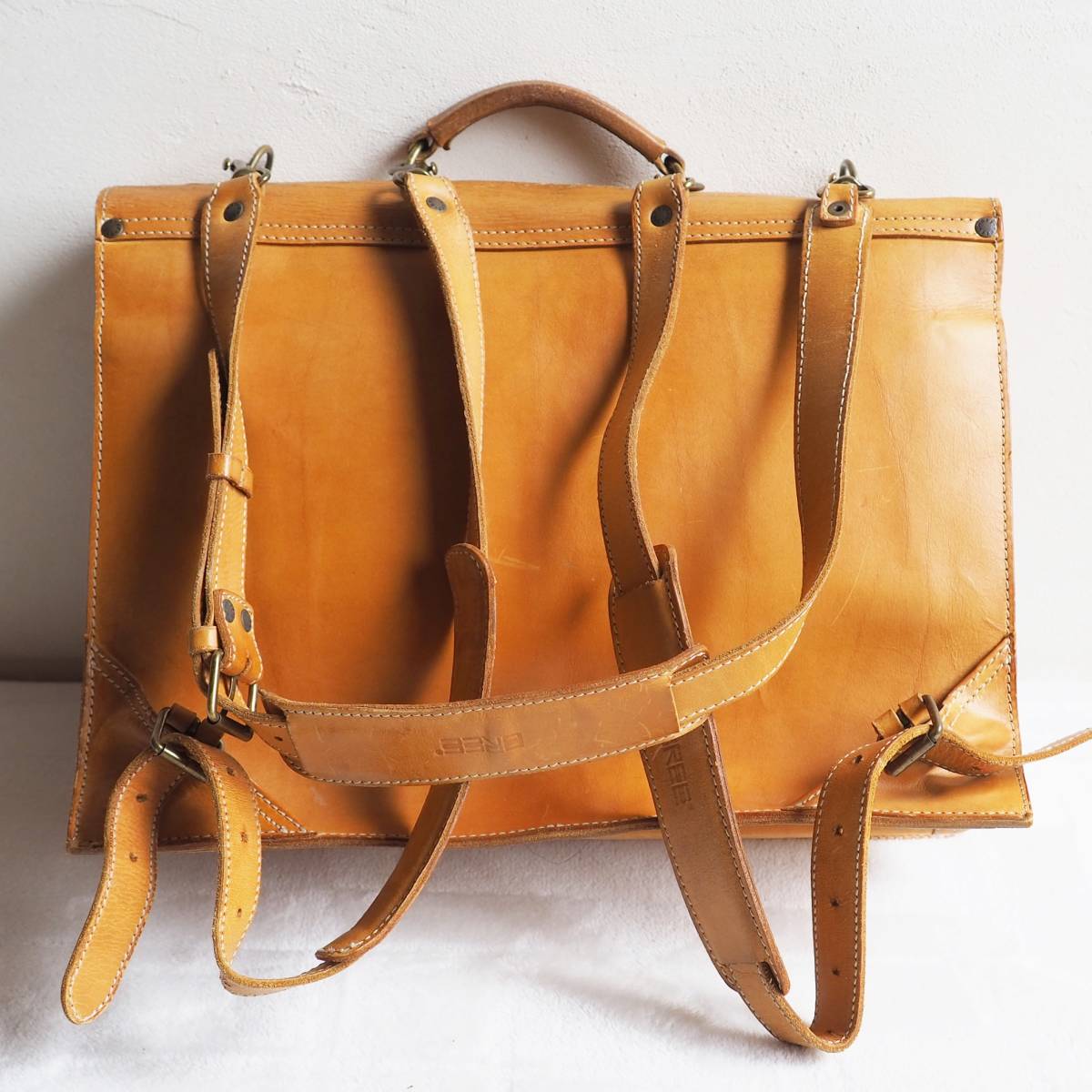 定価7.8万☆ブリー BREE MAX ヌメ革 レザー 3way リュック バック 
