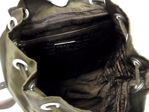 1円 PRADA プラダ テスートナイロン×レザー ミニバッグ 巾着型  