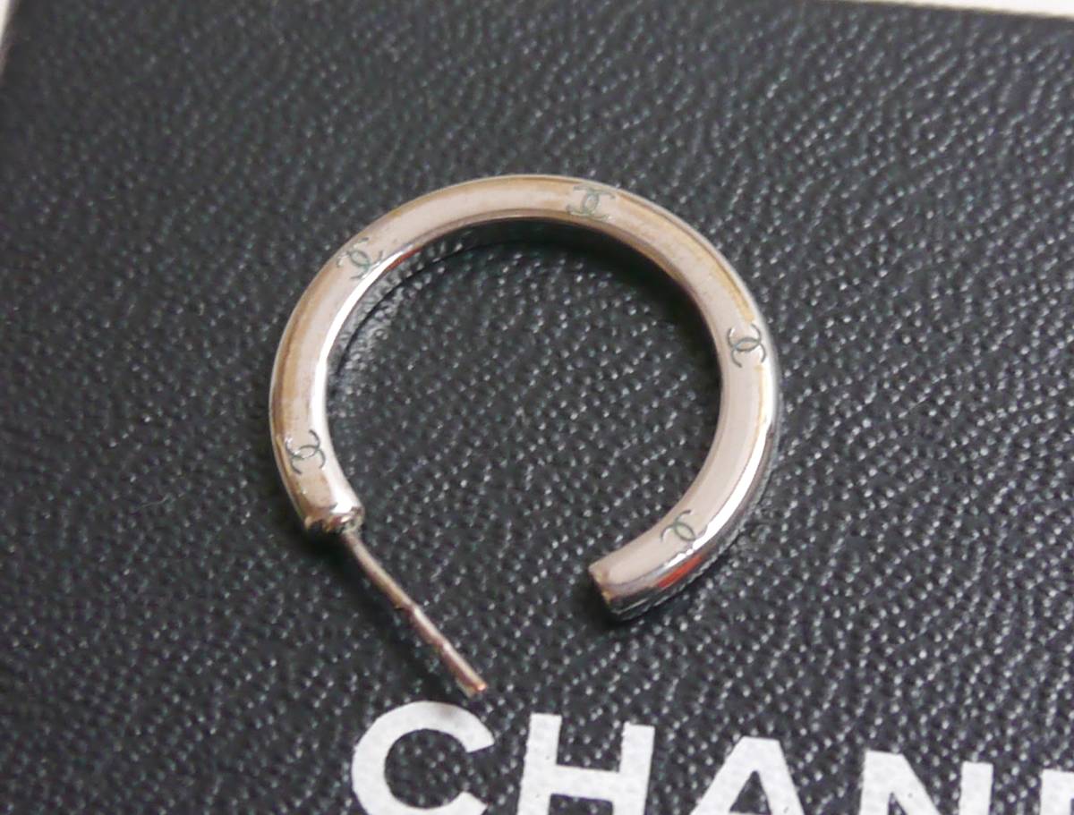 美品 シャネル ピアス フープ ココマーク シルバー レディース 