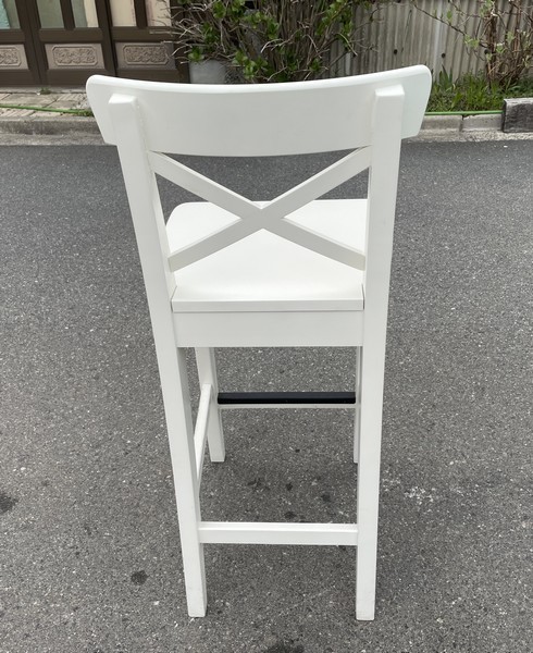 IKEA/イケア INGOLF 20948 カウンターチェア×4脚セット ホワイト/白