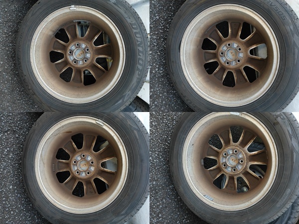 クロスロード外し バリ山タイヤ付純正17インチアルミホイール　215/60R17エナセーブRV505　2019年製　4本セット　【中古】 純正 17インチ 4本 ヴォクシー純正 新車外し‼️トヨタ ハイグロス