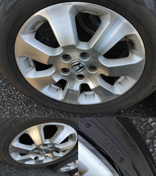 クロスロード外し バリ山タイヤ付純正17インチアルミホイール　215/60R17エナセーブRV505　2019年製　4本セット　【中古】 純正 17インチ 4本 ヴォクシー純正 新車外し‼️トヨタ ハイグロス