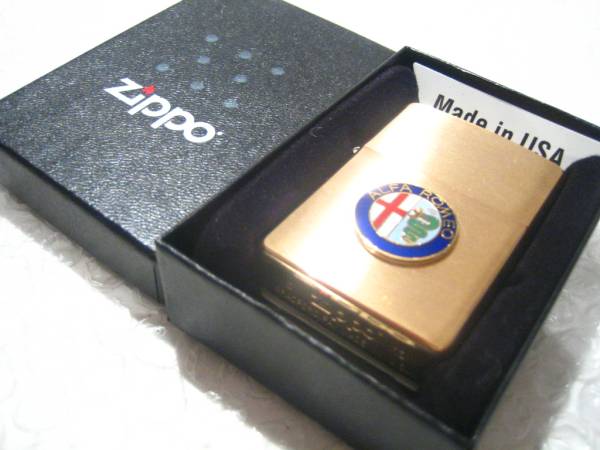 Spiral】アルファロメオ Zippo真鍮ジッポライター 新品/ALFA-ROMEO