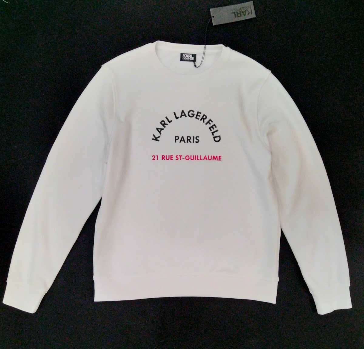 【SALE】 KARL LAGERFELD ロゴプリント トレーナー M ￥29，700 705070 カール・ラガーフェルド