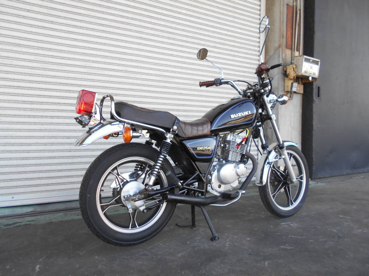 GN125 自賠責保険付き GN125H-改美車 程度良自賠責保険付令和6年 実働書付 福岡