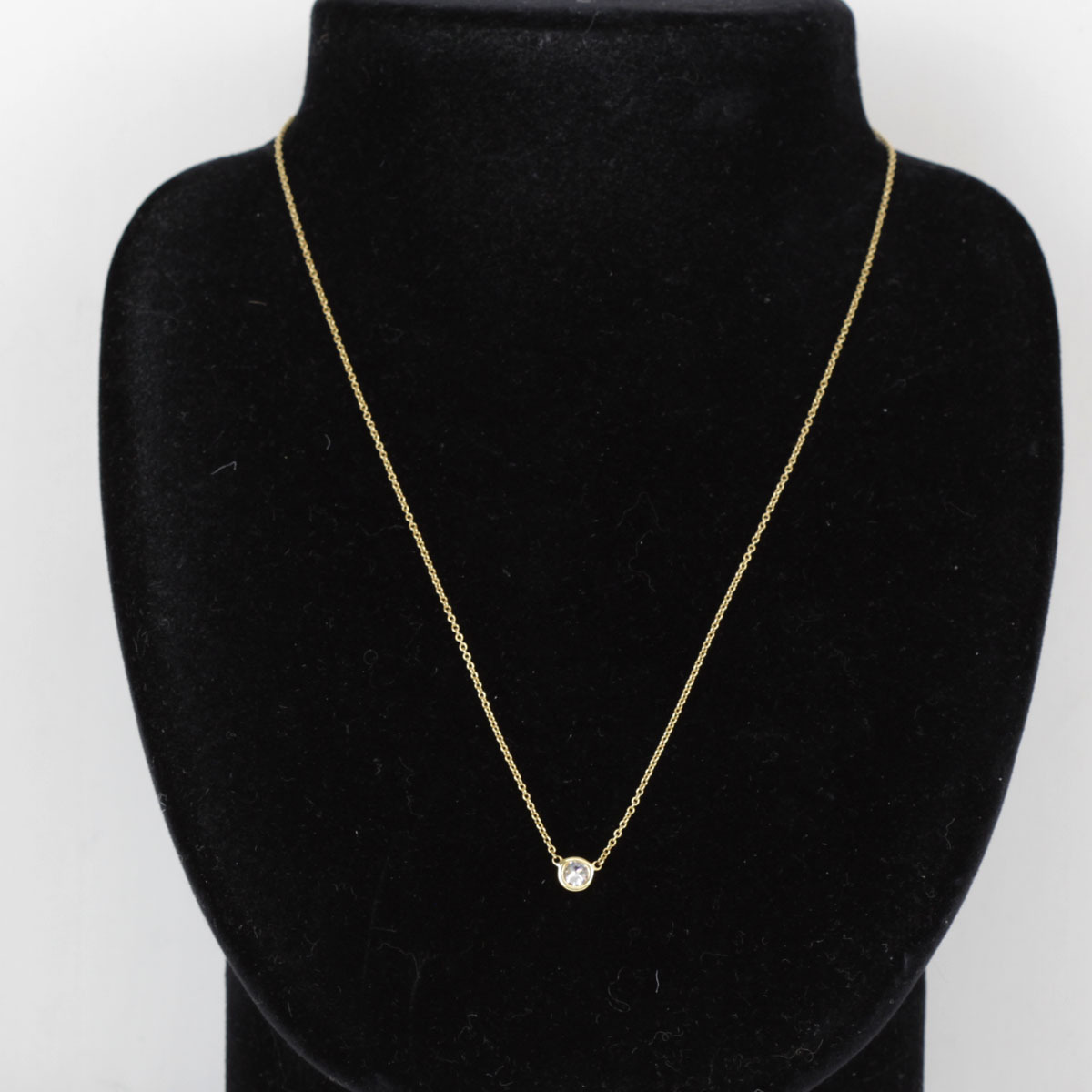 美品『USED』 K18 TIFFANY&Co. ティファニー バイザヤード ネックレス 