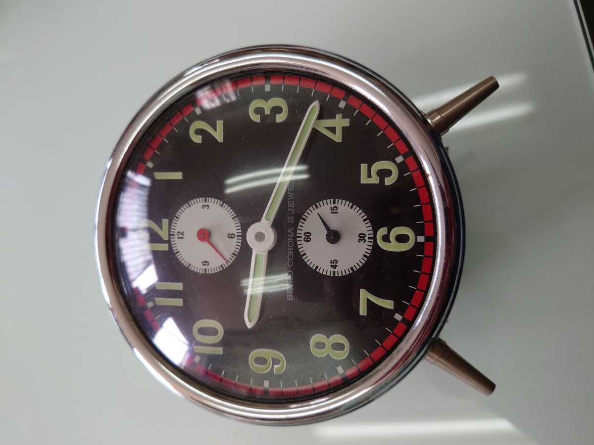 レトロ セイコー ゼンマイ式 目覚まし時計 動作品 SEIKO CORONA