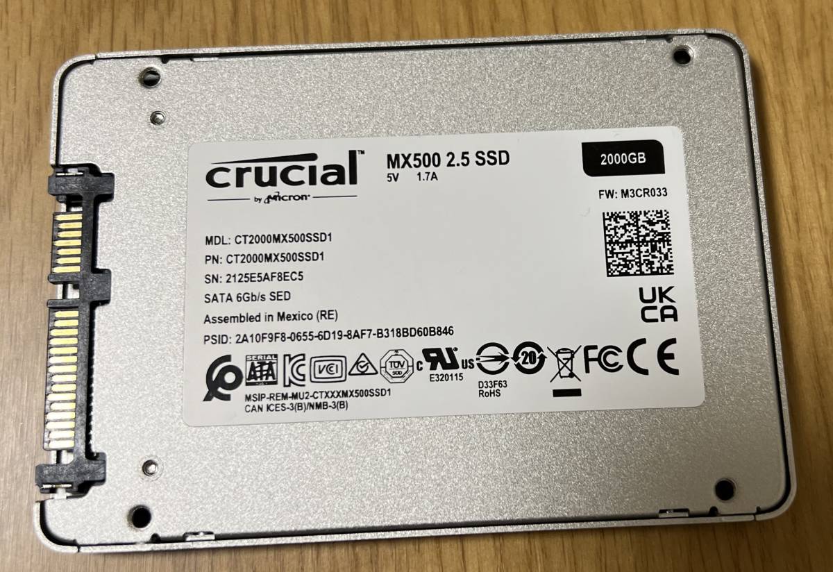Crucial MX500 2TB SATA Inch Solid Drive 3D State CT2000MX500SSD1