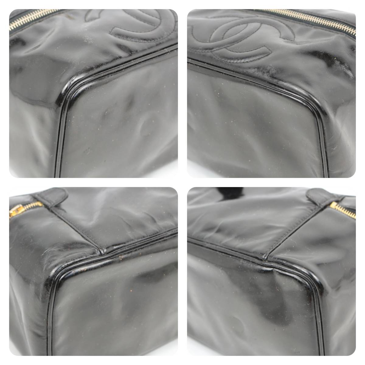 4D1014【本物保証】シャネル バニティ ミラー付き 化粧 ポーチ ハンド  