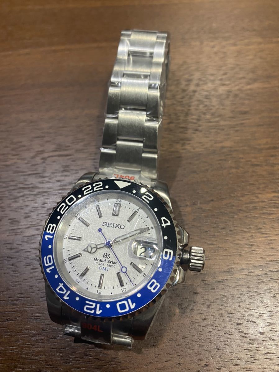 SEIKO MOD カスタム腕時計 GS GMTバットマン風セイコーNH35  