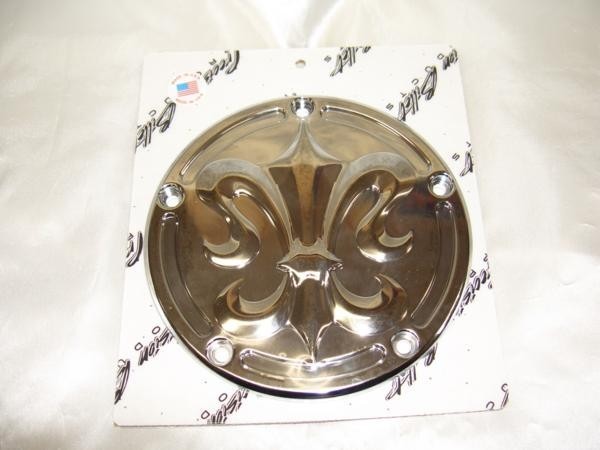 Precision Billet Fleur Davidson: Darkside スポーツ PRECISION BILLET・FLEUR・ダービー＆ポイントカバーセット・クローム　FDL-230-5H-CHR・FDL-220-5H-CHR　ハーレー