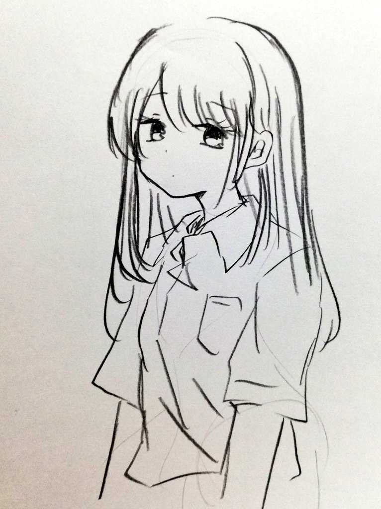 手描きイラスト オリジナル ラフ画 鉛筆画 シャーペン画 女の子 同人 イラスト アナログ 原画 コピー用紙の入札履歴 入札者の順位