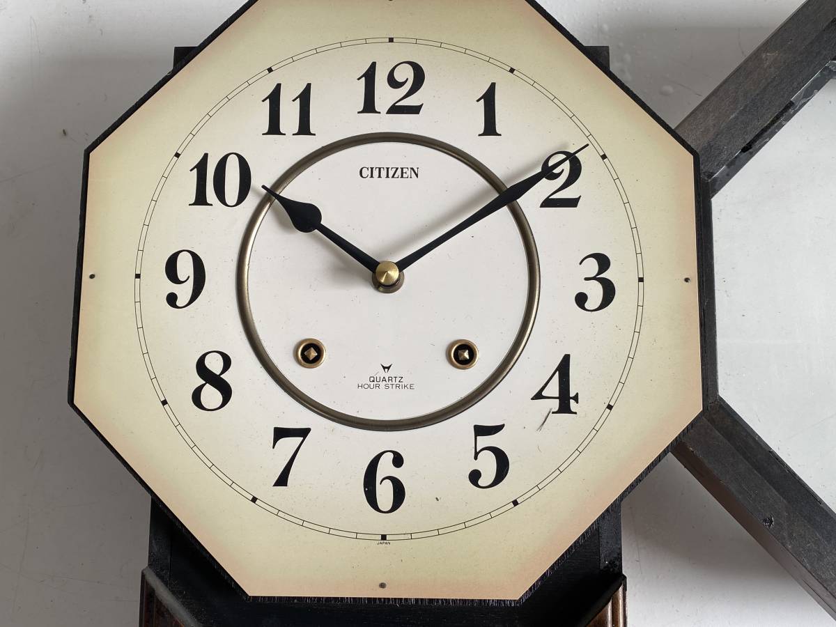 A◇CITIZEN シチズン◇壁掛け時計 QUARTZ HOUR STRIKE 4MJ667-0 振り子