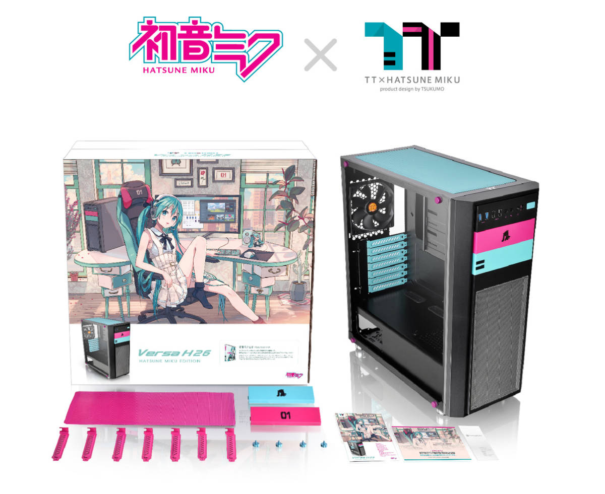 即決 新品未開封】Thermaltake 初音ミクコラボ限定PCケース Versa H26 