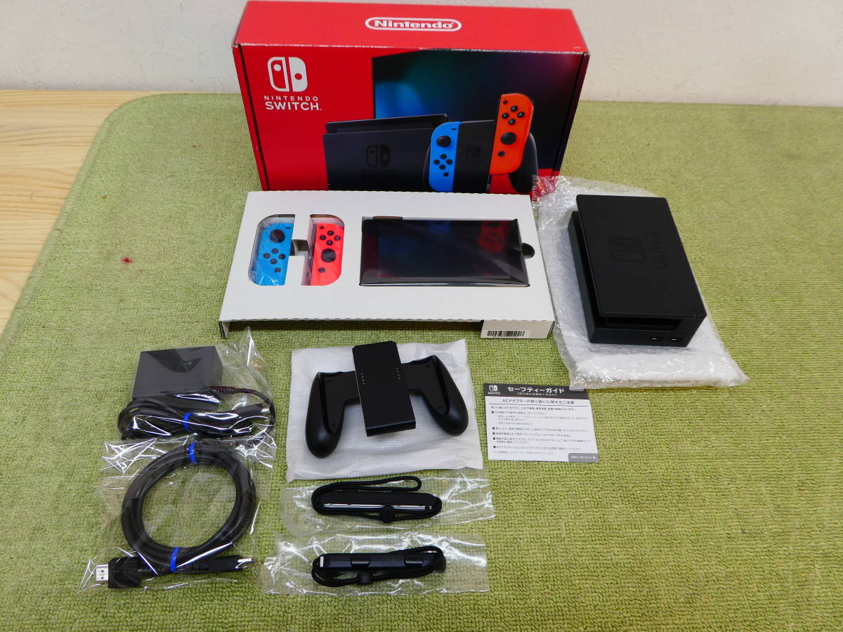 (D78-73) 中古品 Nintendo switch 本体 Joy-Con [L] ネオンブルー [R] ネオンレッド 動作OK